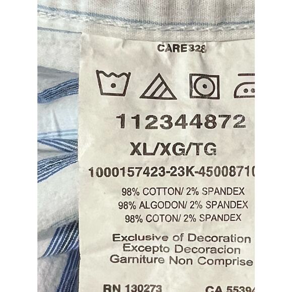 Wrangler George Strait Flip Cuff Blue Stripe Button Down Long Sleeve Shirt XL - Picture 7 of 7